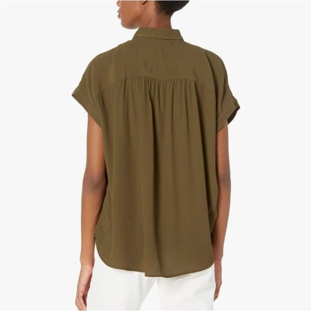 Madewell Central Drapey Shirt Kale Size XXL NEW - Picture 2 of 8